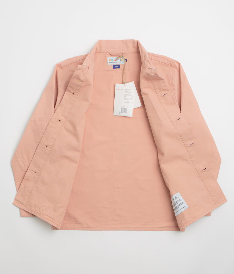 Uskees 3001 Buttoned Overshirt in Dusty Pink