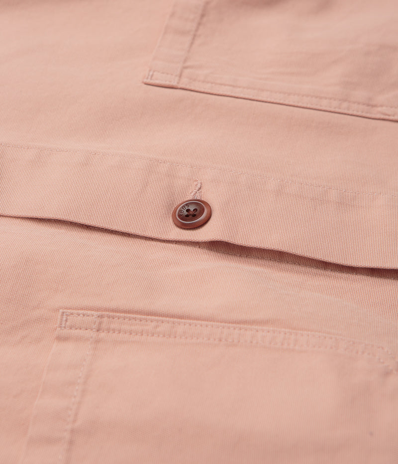 Uskees 3001 Buttoned Overshirt in Dusty Pink