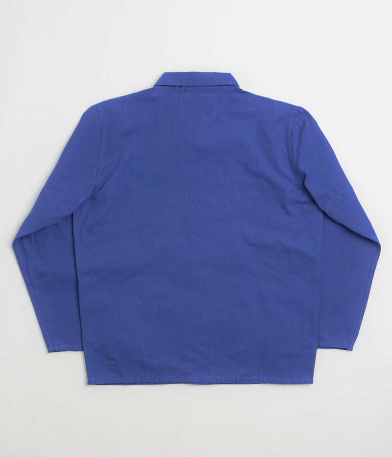 Uskees 3001 Buttoned Overshirt in Ultra Blue