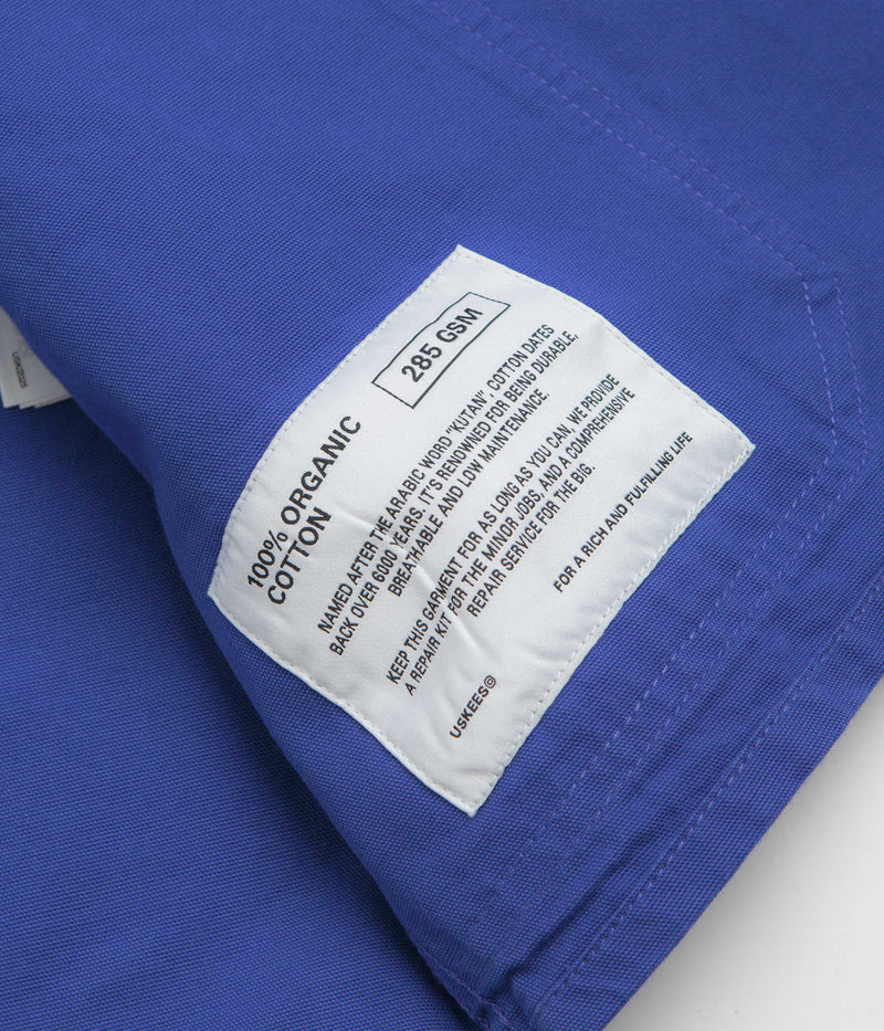 Uskees 3001 Buttoned Overshirt in Ultra Blue