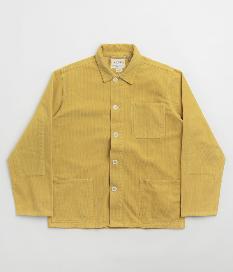 Uskees 3001 Cord Buttoned Overshirt in Citronella
