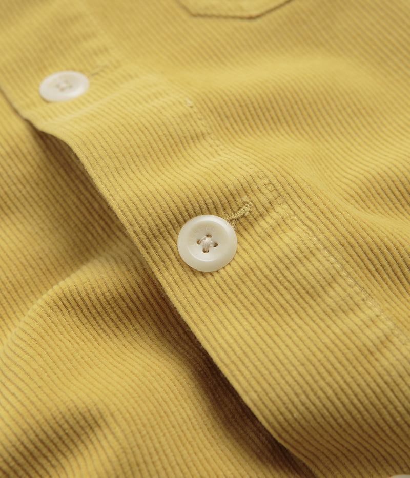 Uskees 3001 Cord Buttoned Overshirt in Citronella