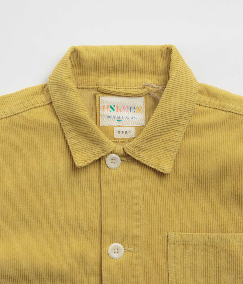 Uskees 3001 Cord Buttoned Overshirt in Citronella