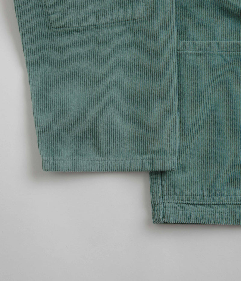 Uskees 3001 Cord Buttoned Overshirt in Eucalyptus