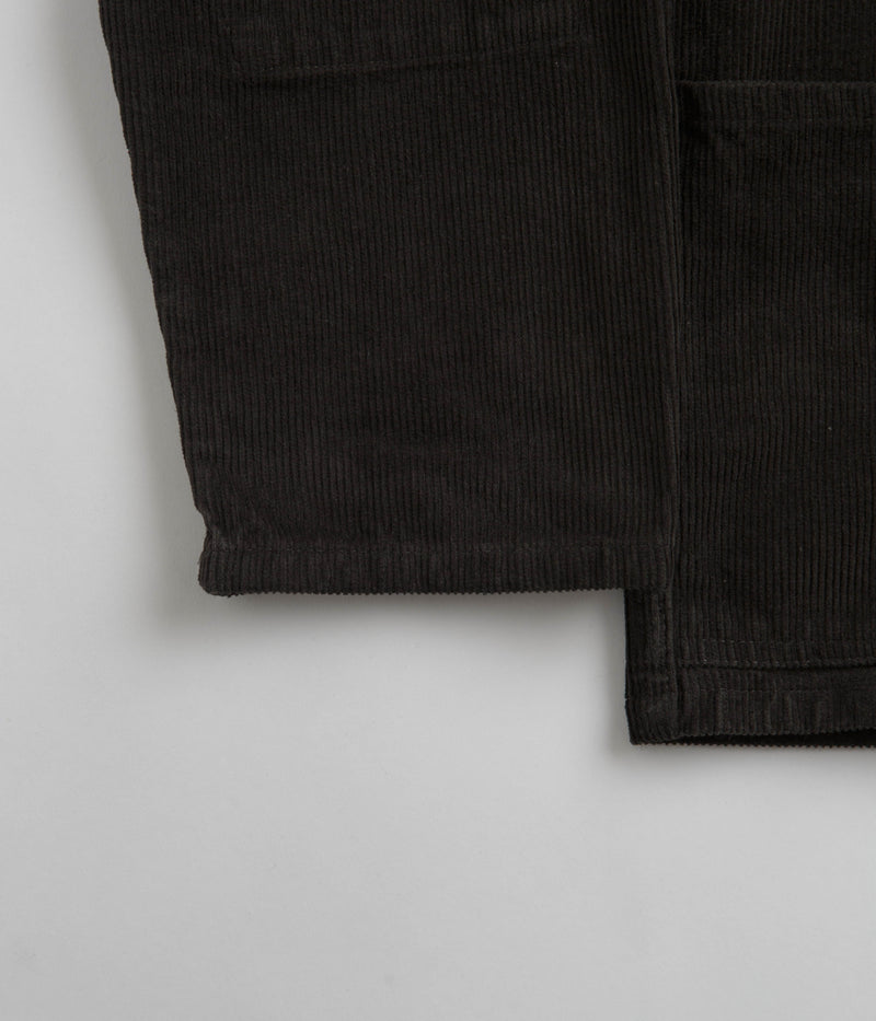 Uskees 3001 Cord Buttoned Overshirt in Faded Black