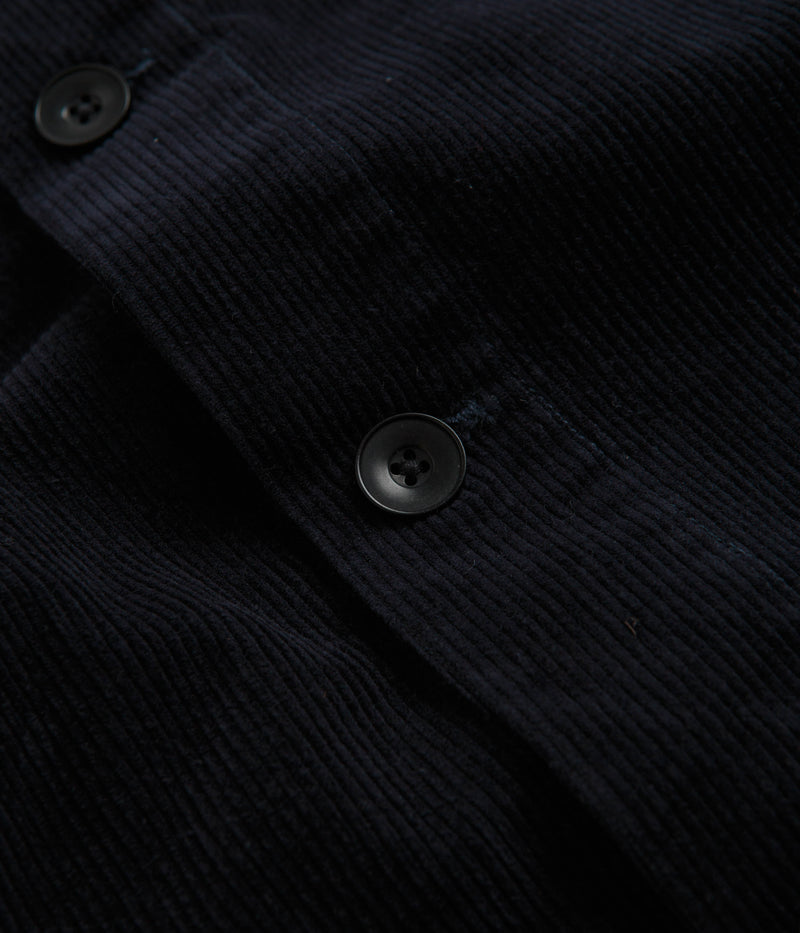 Uskees 3001 Cord Buttoned Overshirt in Midnight Blue