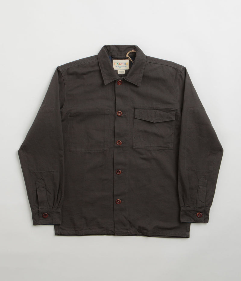 Uskees 3003 Buttoned Work Shirt in Charcoal