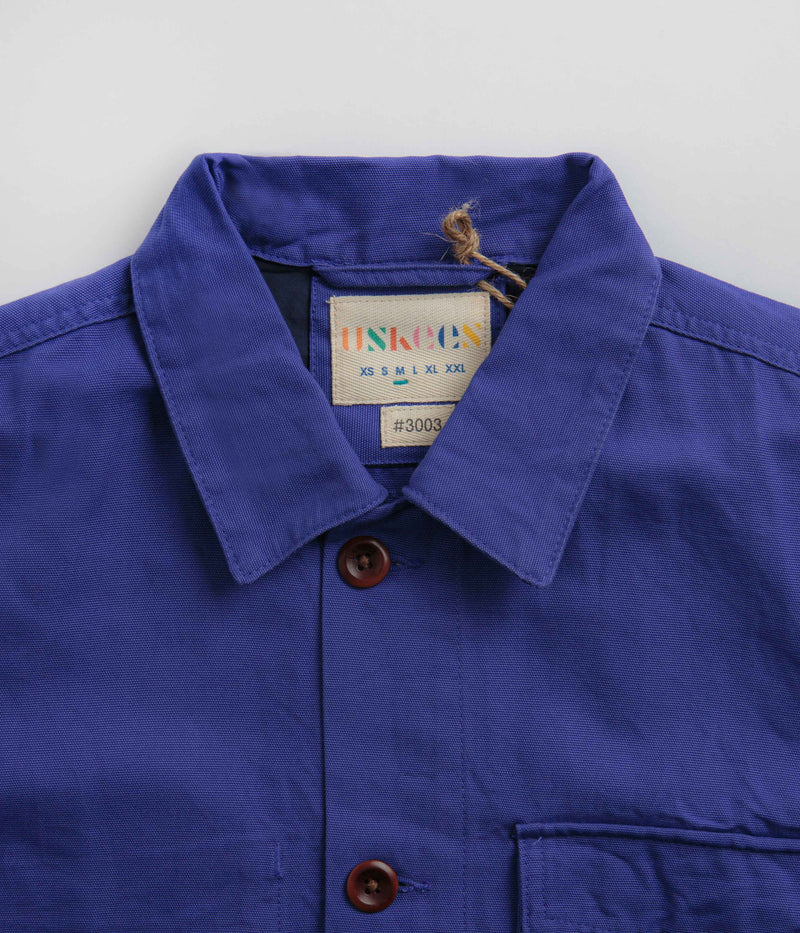 Uskees 3003 Buttoned Work Shirt in Ultra Blue