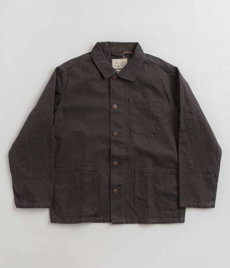Uskees 3027 Canvas Buttoned Overshirt in Charcoal
