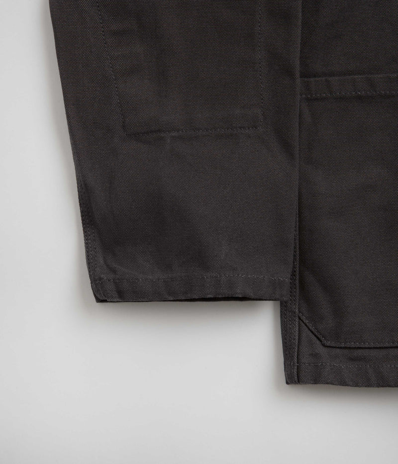 Uskees 3027 Canvas Buttoned Overshirt in Charcoal
