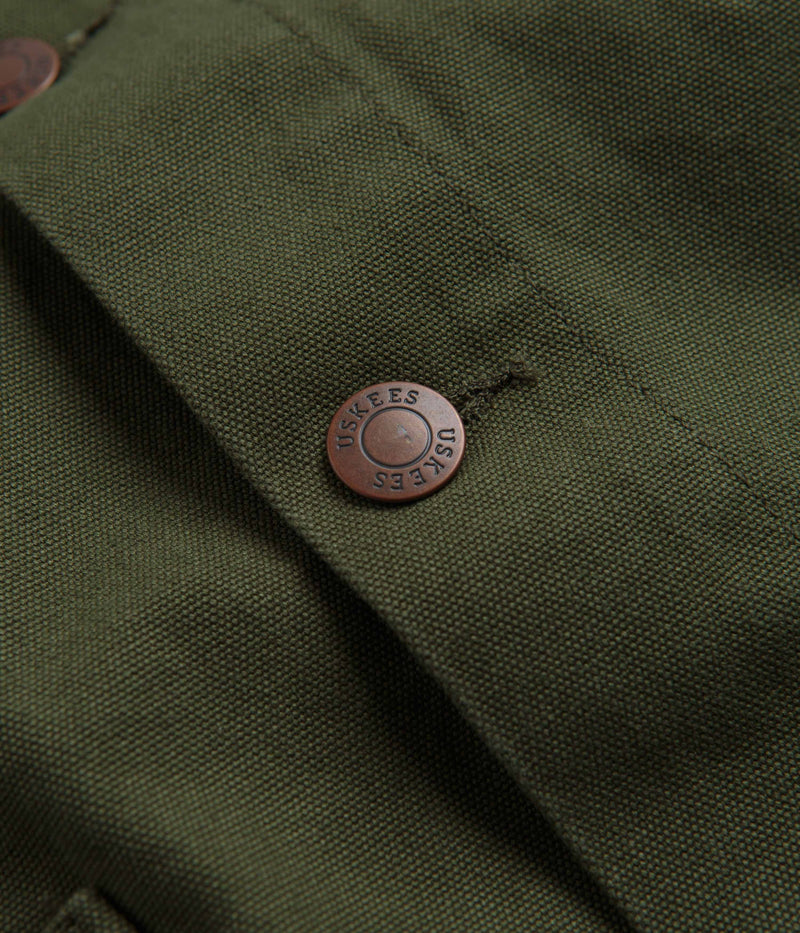 Uskees 3027 Canvas Buttoned Overshirt in Coriander