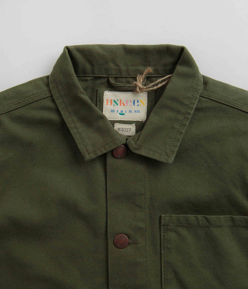 Uskees 3027 Canvas Buttoned Overshirt in Coriander