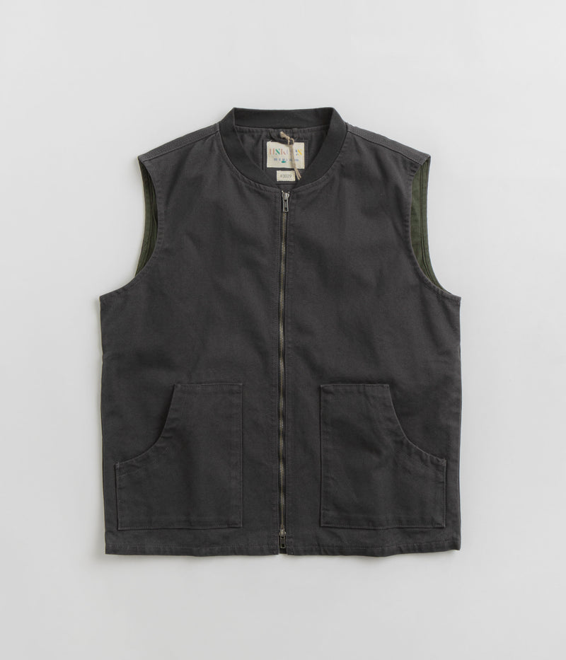 Uskees 3029 Patch Pocket Canvas Vest in Charcoal