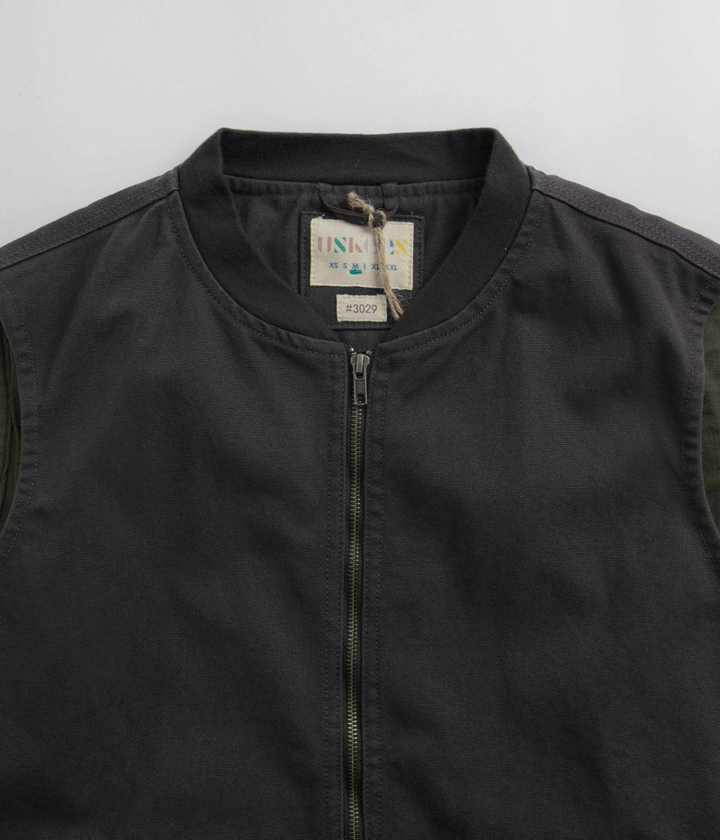 Uskees 3029 Patch Pocket Canvas Vest in Charcoal