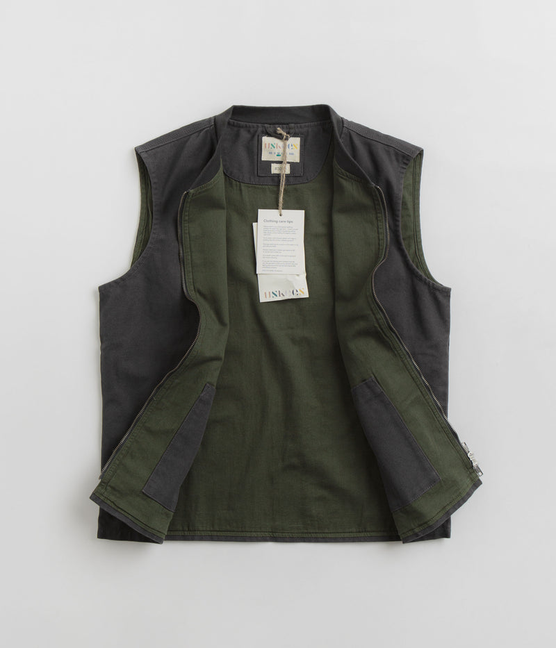 Uskees 3029 Patch Pocket Canvas Vest in Charcoal