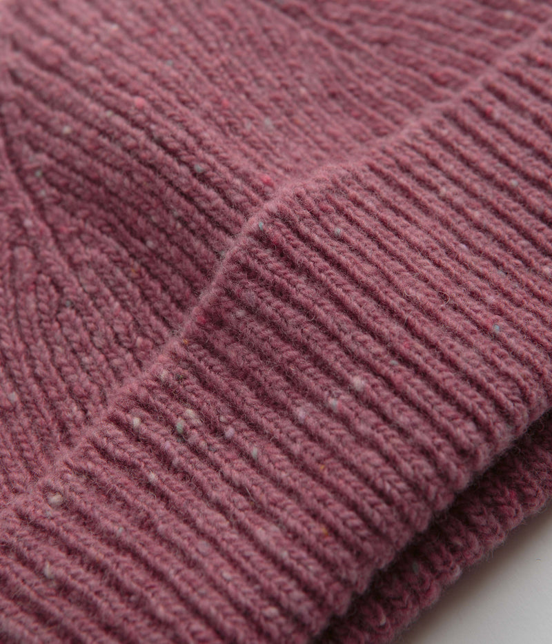 Uskees 4003 Speckled Donegal Wool Beanie in Dusty Pink