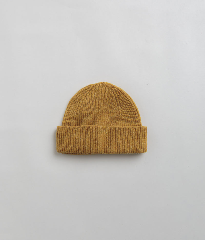 Uskees 4003 Speckled Donegal Wool Beanie in Yellow