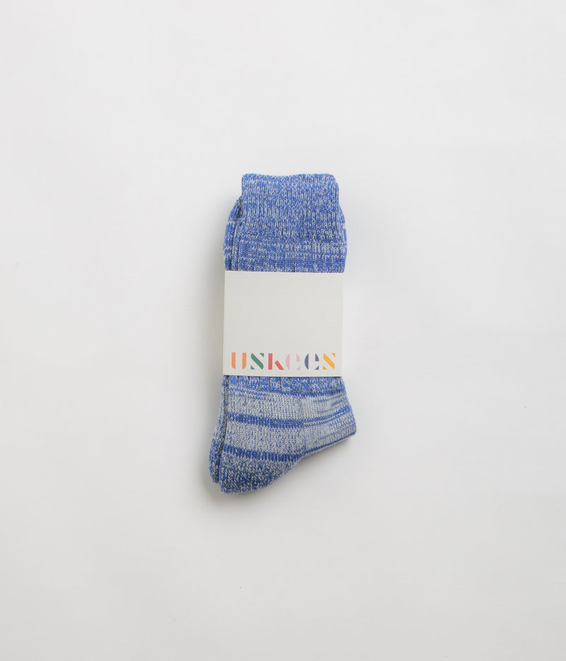 Uskees 4006 Organic Cotton Socks in Ultra Blue