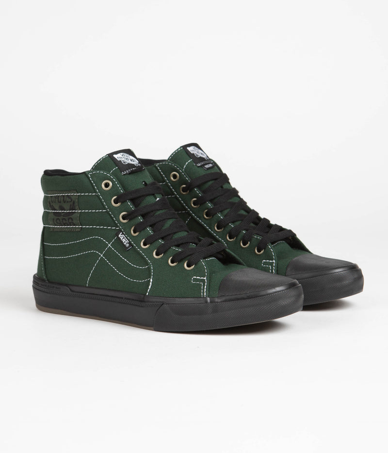 Vans BMX SK8-Hi 238 Shoes in (Dakota Roche) Green and Black