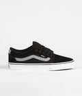 Vans Chukka Low Sidestripe Shoes in Black and Grey / White