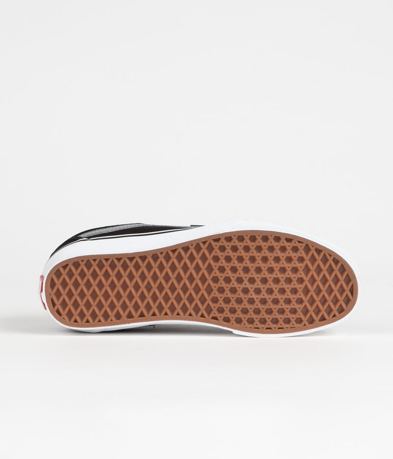 Vans Chukka Low Sidestripe Shoes in Black and Grey / White