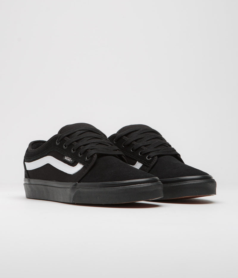 Vans Chukka Sidestripe Shoes in Black and Black / White
