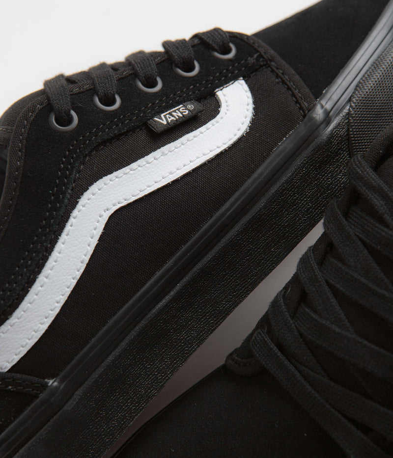 Vans Chukka Sidestripe Shoes in Black and Black / White