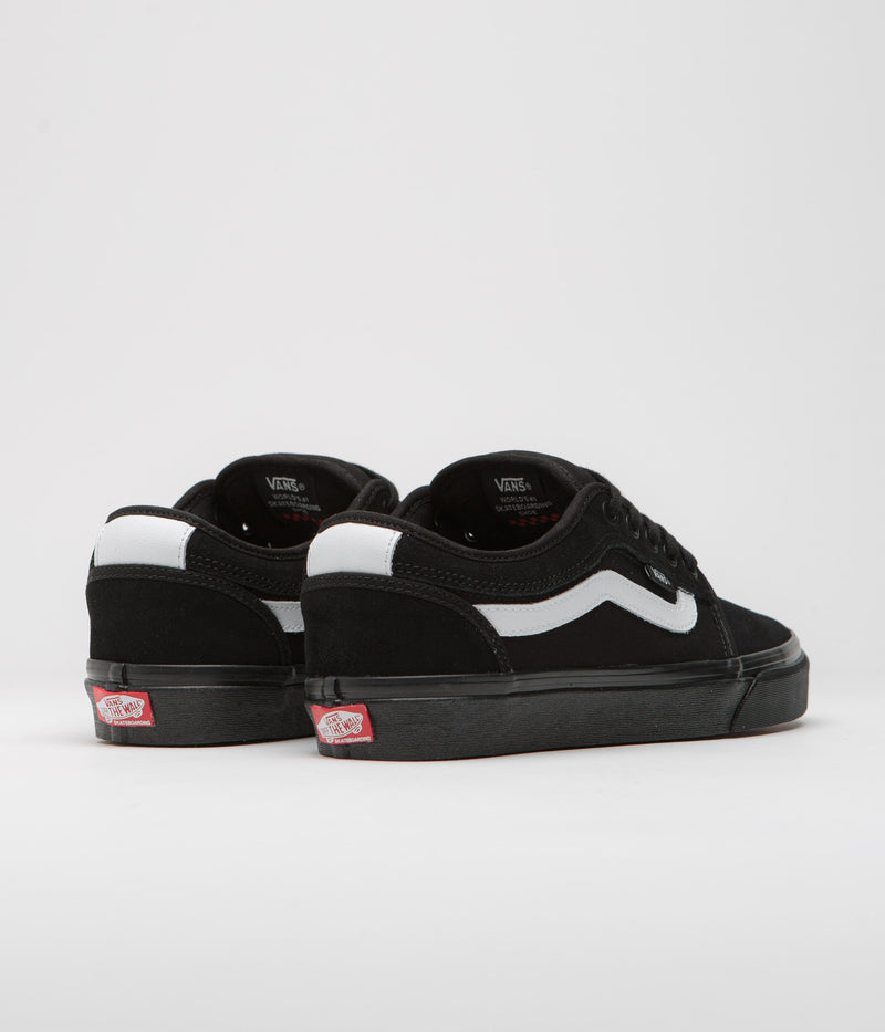 Vans Chukka Sidestripe Shoes in Black and Black / White