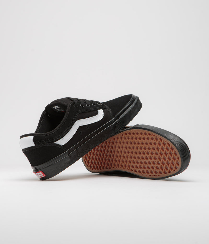 Vans Chukka Sidestripe Shoes in Black and Black / White