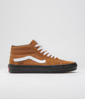 Vans Grosso Mid Shoes in Pig Suede Brown and Black
