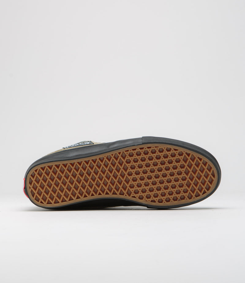 Vans Half Cab Shoes in Pig Suede Olive and Black