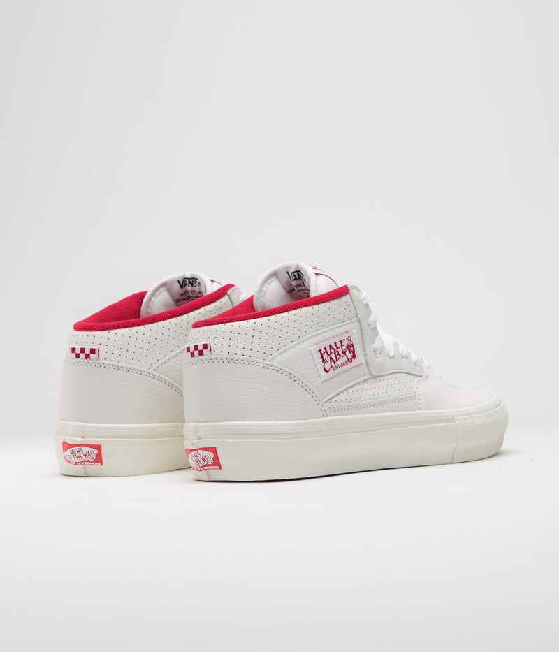 Vans Half Cab Shoes in Vintage Sport White and Red