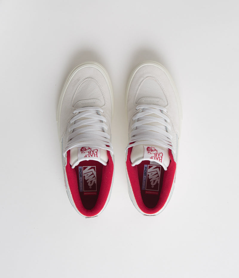 Vans Half Cab Shoes in Vintage Sport White and Red