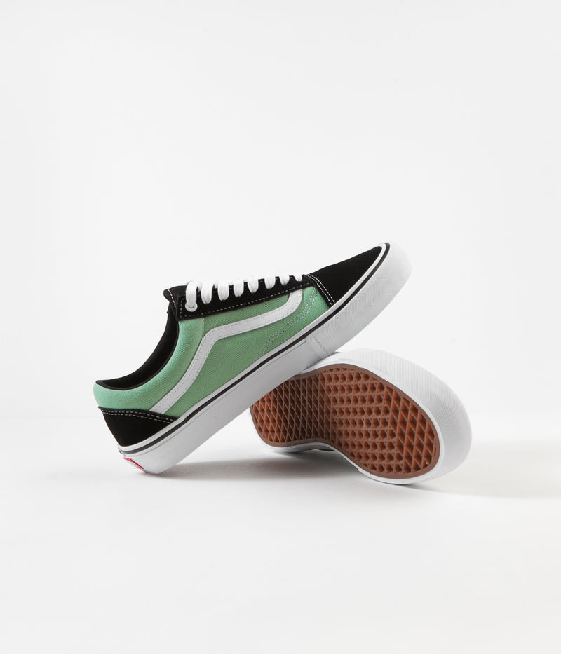 Vans Old Skool Pro Shoes in Black and Jade