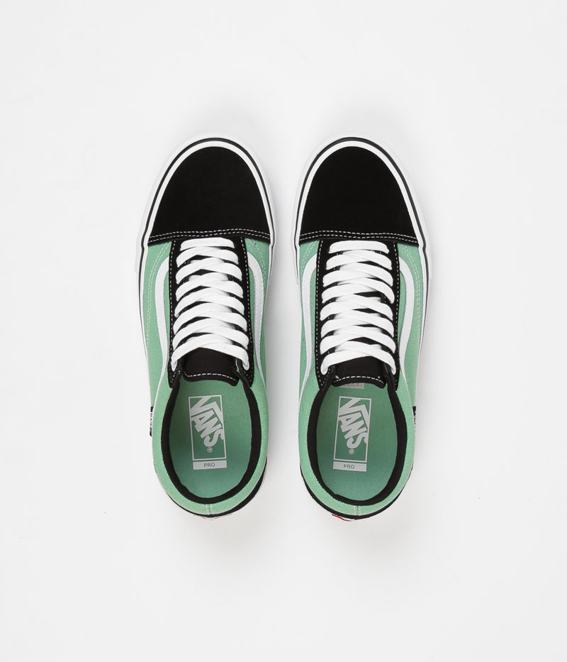 Vans Old Skool Pro Shoes in Black and Jade