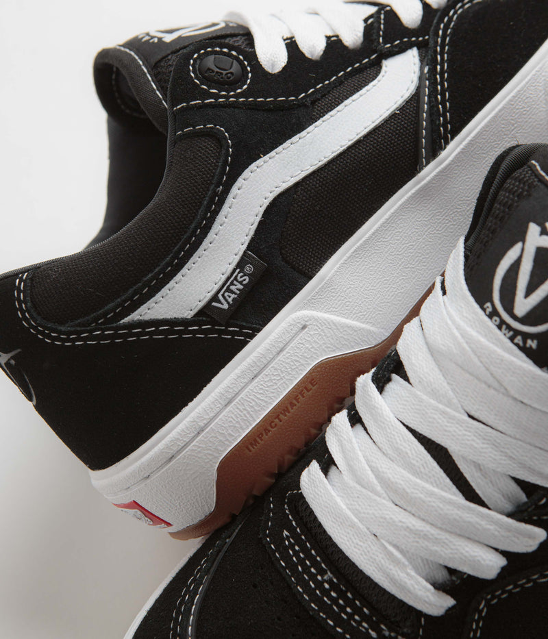 Vans Rowan 2 Shoes in Black and White / Gum