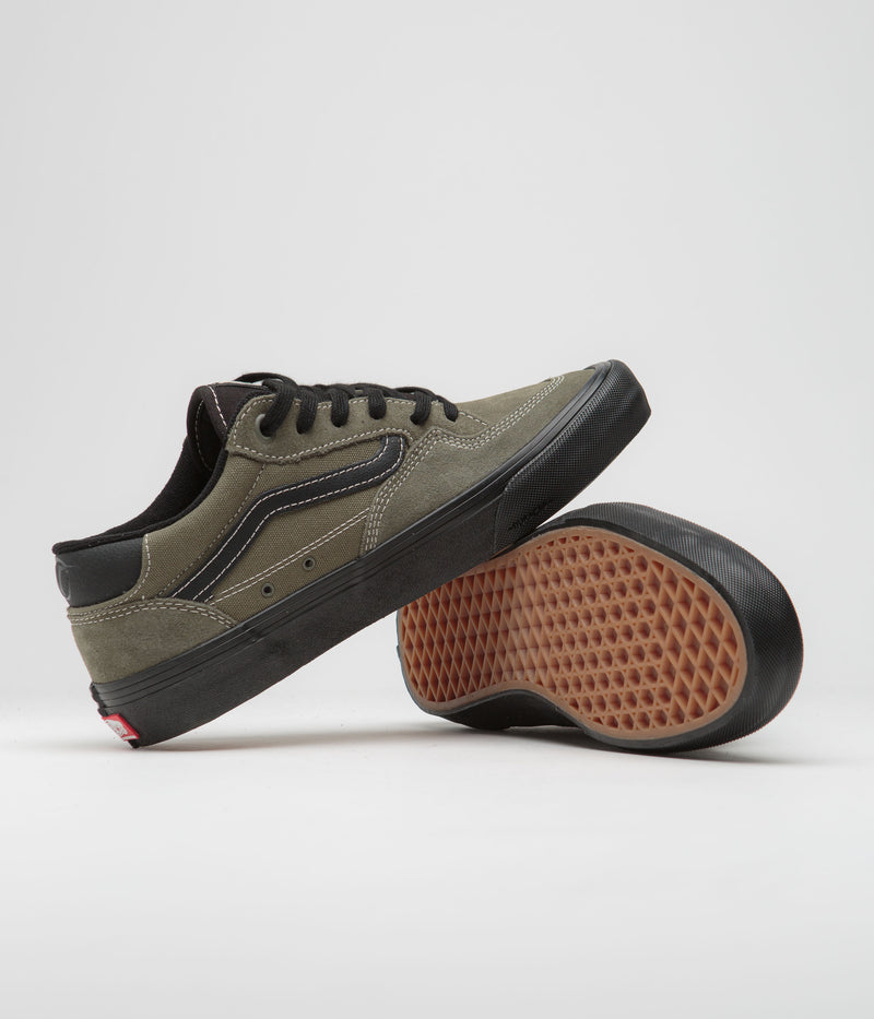 Vans Rowan Shoes in Olive and Black