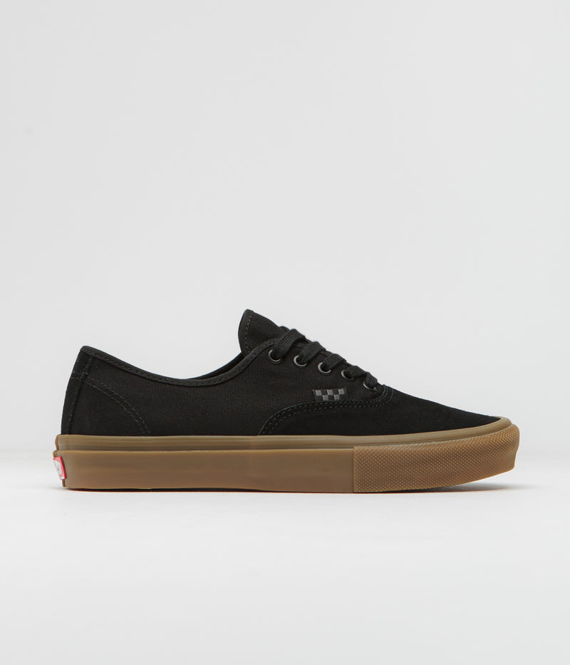 Vans Skate Authentic Shoes in Black and Black / Gum