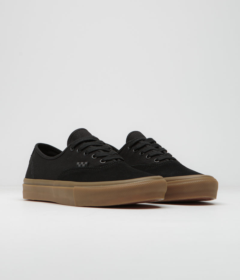 Vans Skate Authentic Shoes in Black and Black / Gum