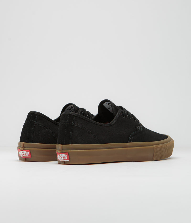 Vans Skate Authentic Shoes in Black and Black / Gum