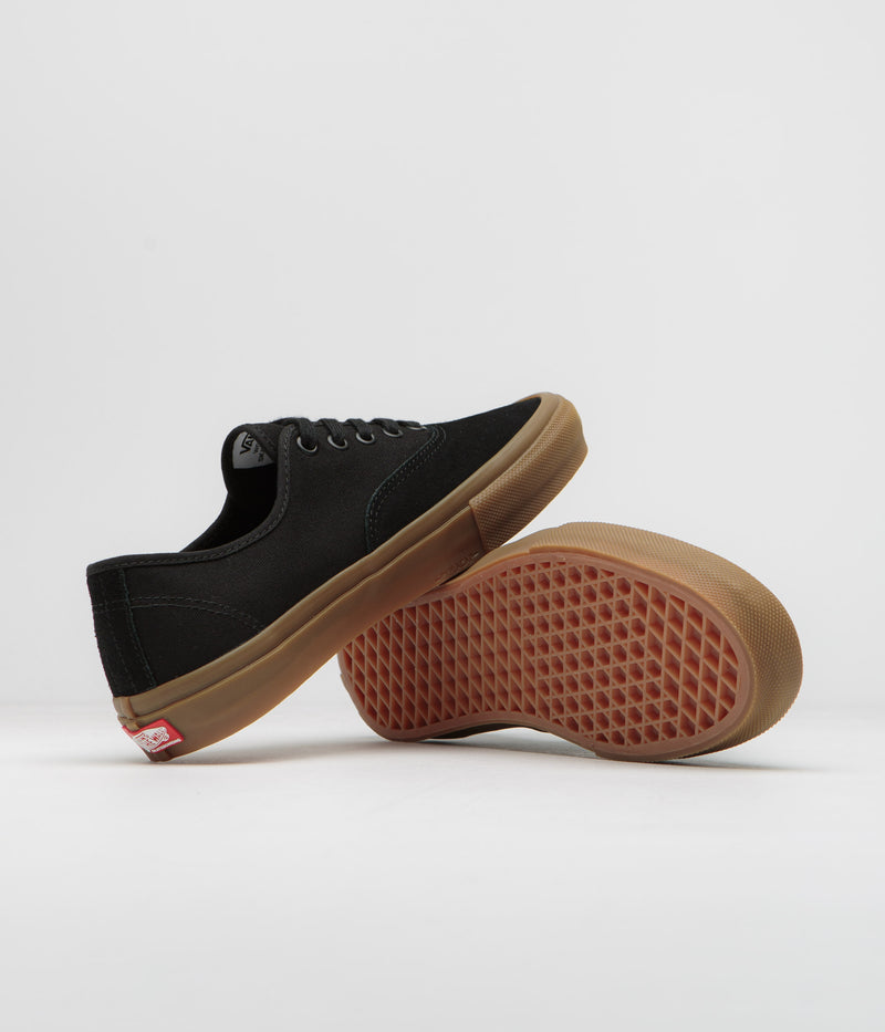 Vans Skate Authentic Shoes in Black and Black / Gum