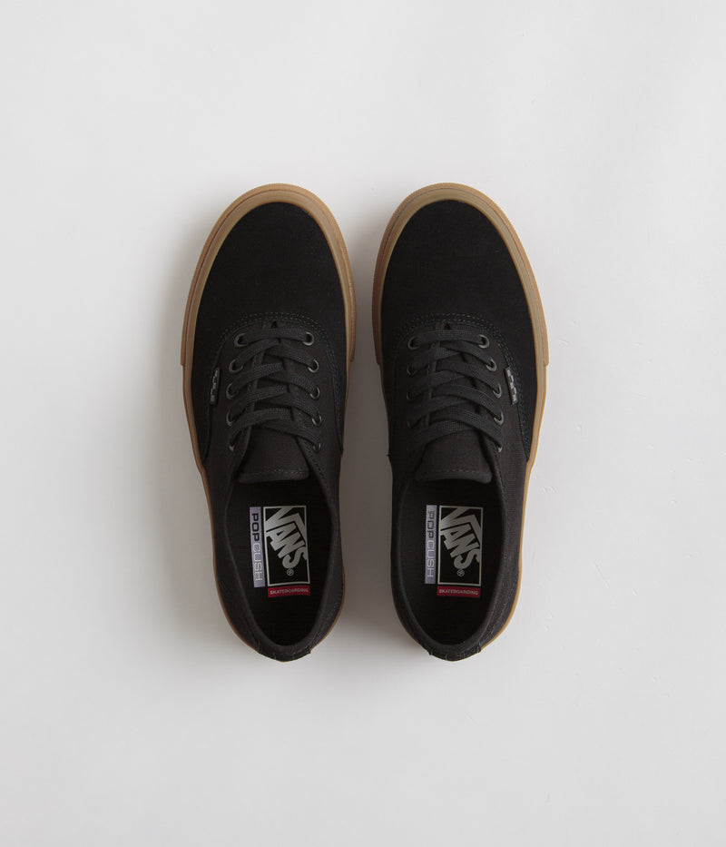 Vans Skate Authentic Shoes in Black and Black / Gum