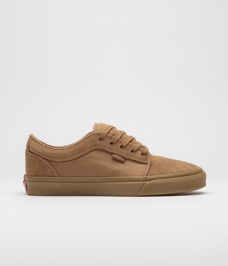Vans Skate Chukka Low Shoes in Light Brown and Gum