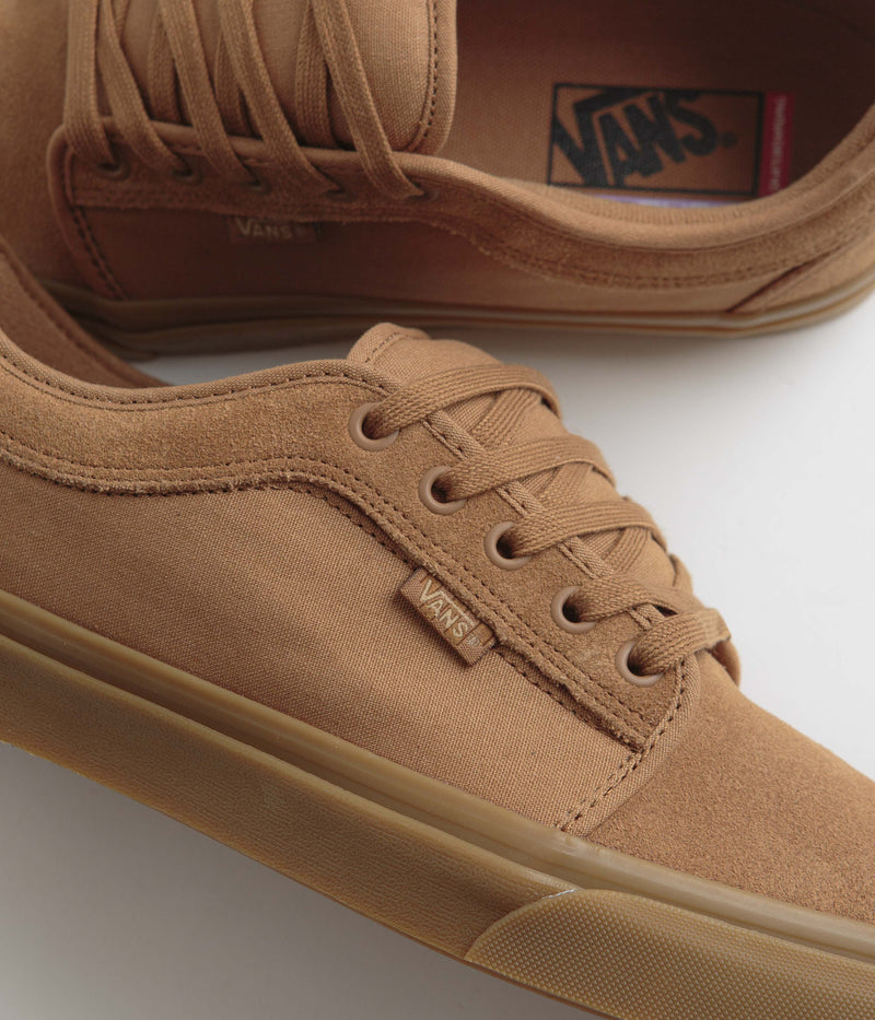 Vans Skate Chukka Low Shoes in Light Brown and Gum
