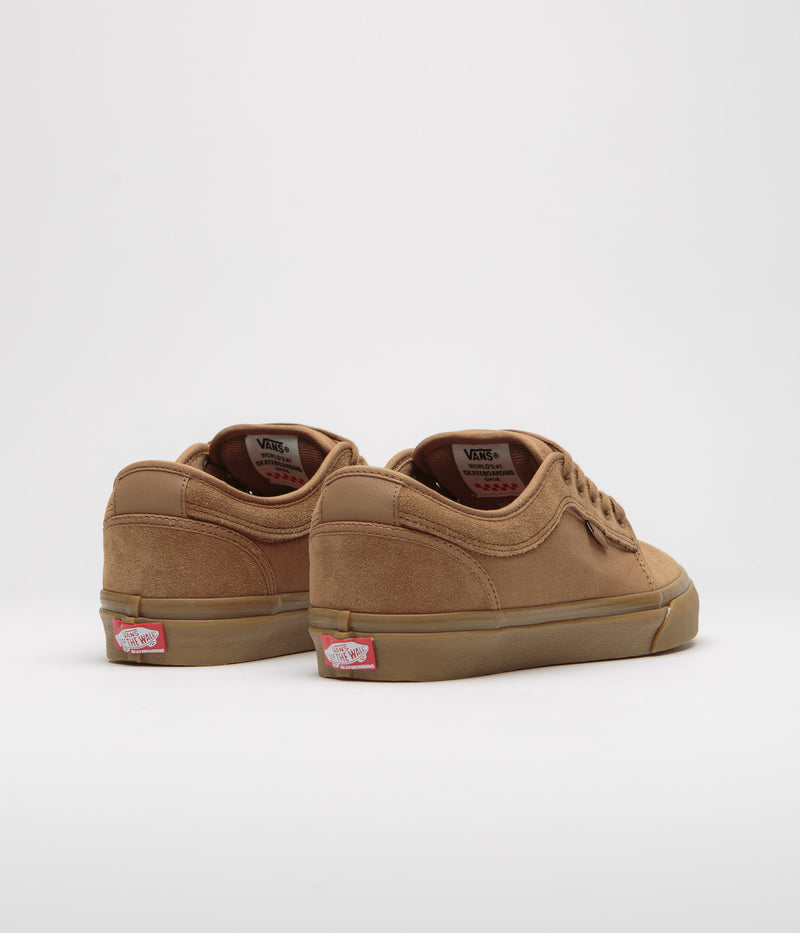 Vans Skate Chukka Low Shoes in Light Brown and Gum
