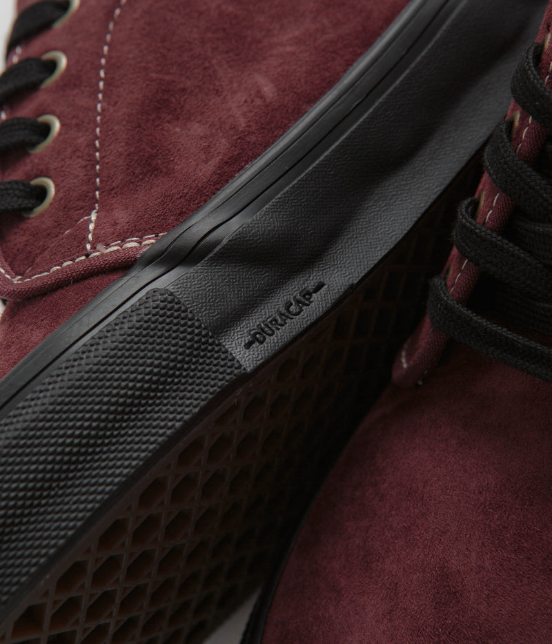 Vans Skate Chukka Shoes in Dark Red and Black