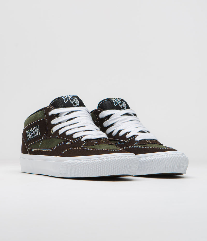 Vans Skate Half Cab '92 VCU Shoes in Dark Brown and White