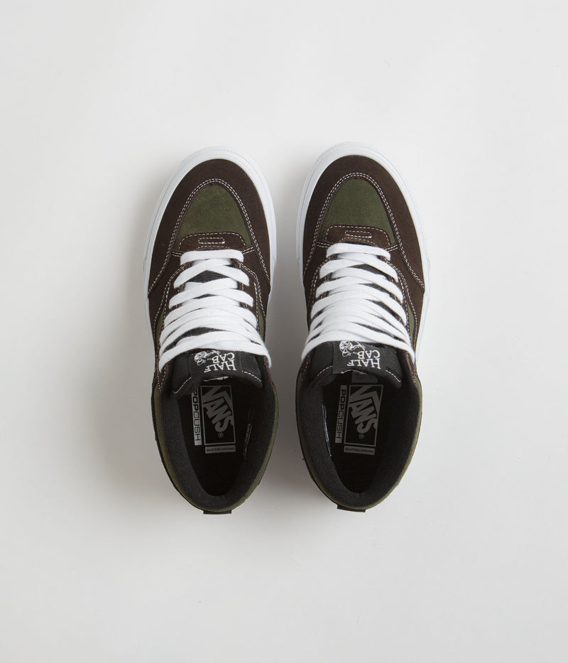 Vans Skate Half Cab '92 VCU Shoes in Dark Brown and White