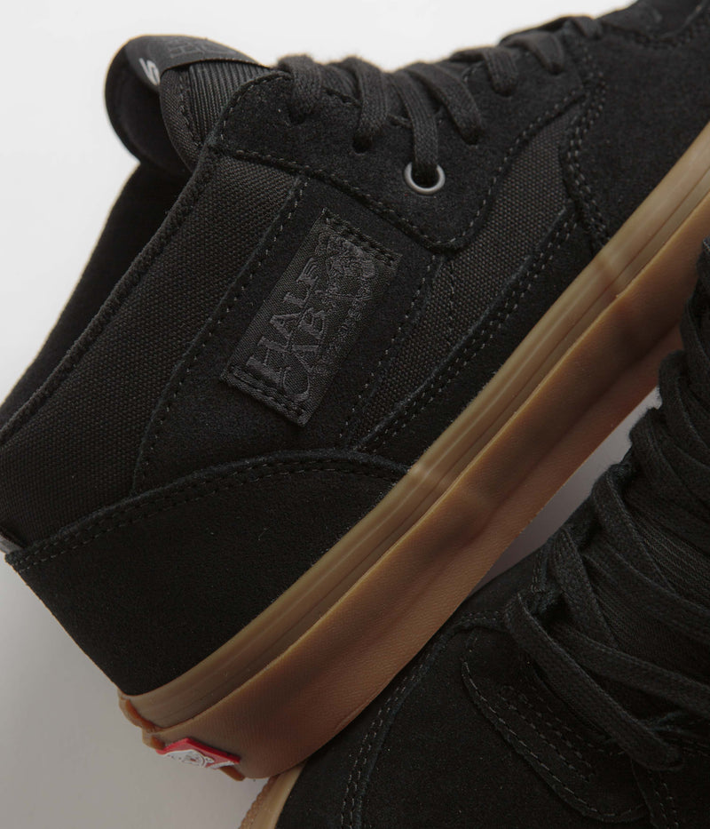 Vans Skate Half Cab Shoes in Black and Gum
