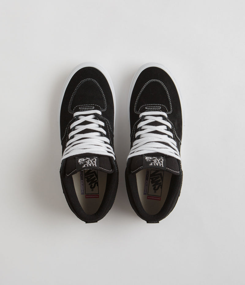 Vans Skate Half Cab Shoes in Black and White